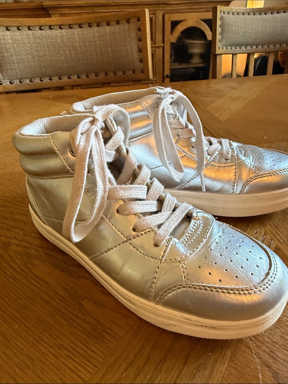 GAP Kids Silver High-Top Sneakers
